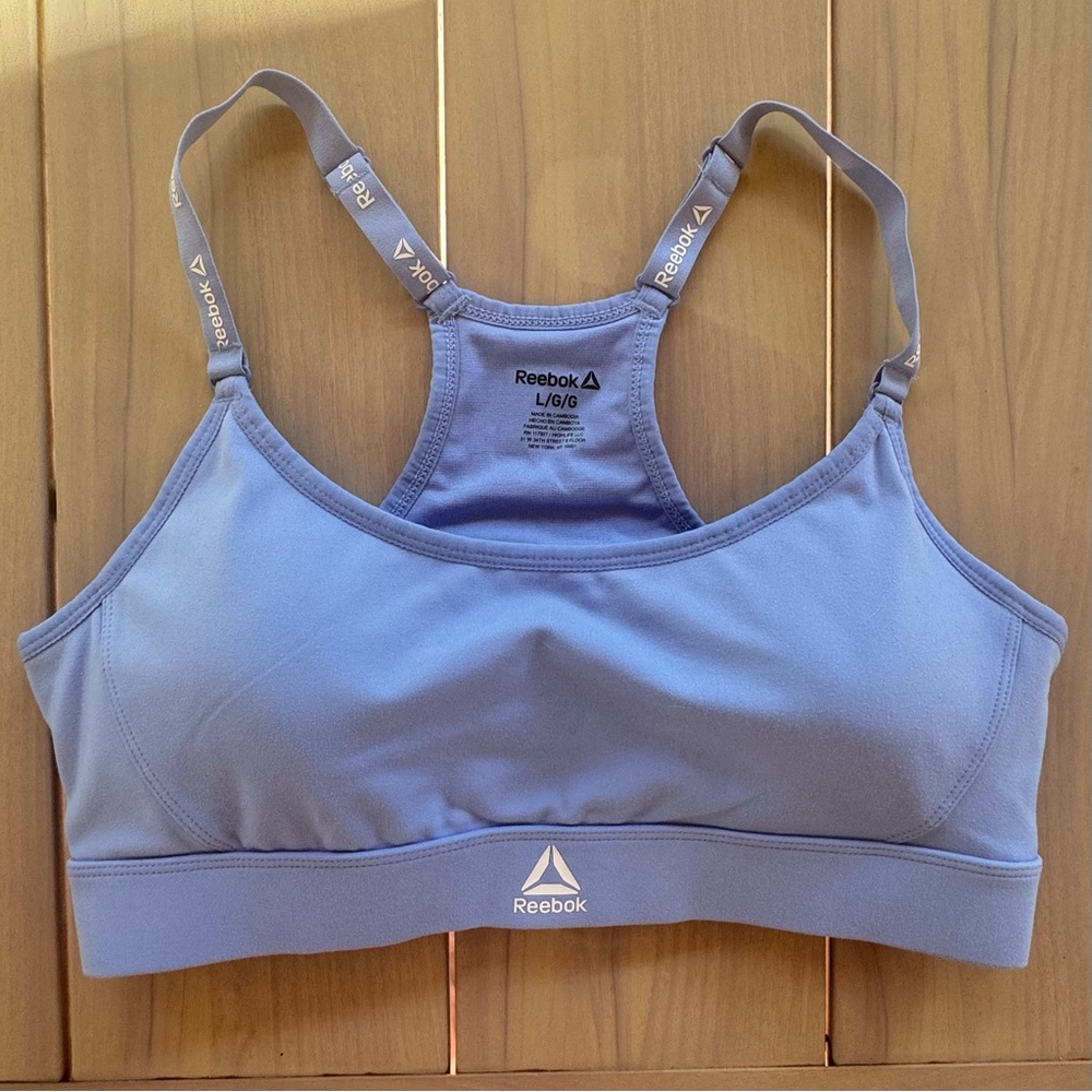 Reebok Light Blue Racerback Sports Bra